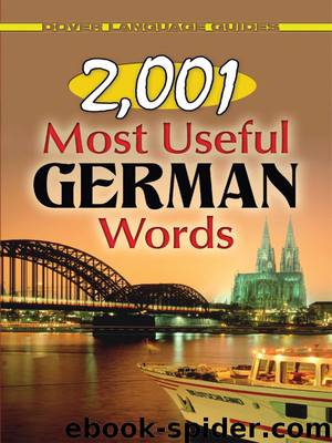 2,001 Most Useful German Words (Dover Language Guides German) by Moser Joseph W