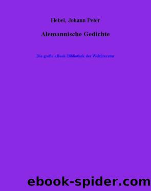 Alemannische Gedichte by Johann Peter Hebel