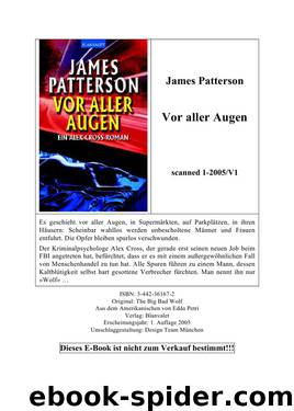 Alex Cross - 09 - Vor aller Augen by James Patterson