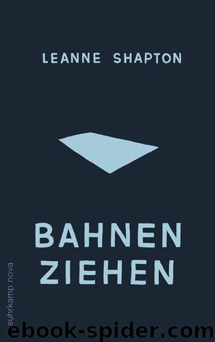 Bahnen ziehen by Leanne Shapton