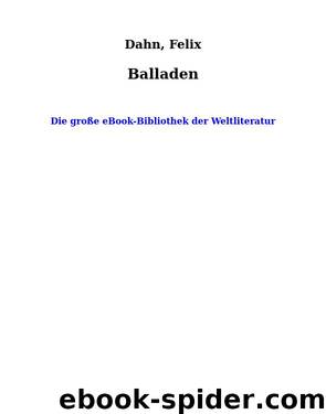 Balladen by Dahn Felix