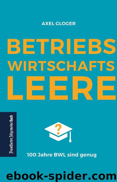 Betriebswirtschaftslehre by Axel Gloger