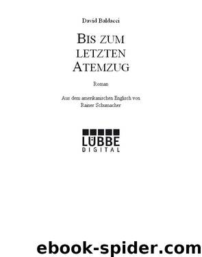 Bis zum letzten Atemzug by David Baldacci