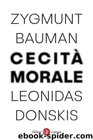 Cecita morale by Donskis Zygmunt Bauman Leonidas