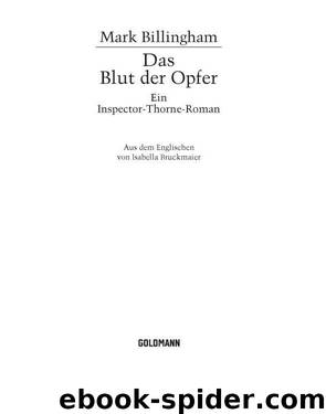 Das Blut der Opfer - Ein Inspector-Thorne-Roman by Mark Billingham