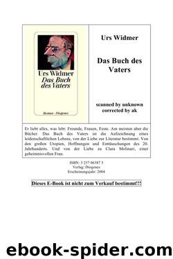 Das Buch Des Vaters: Roman by Widmer Urs