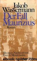 Der Fall Maurizius by Jakob Wassermann