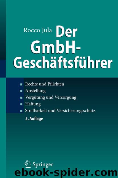 Der GmbH-Geschäftsführer by Rocco Jula