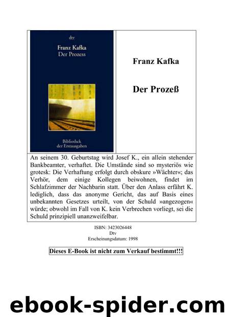 Der Prozeß by Franz Kafka