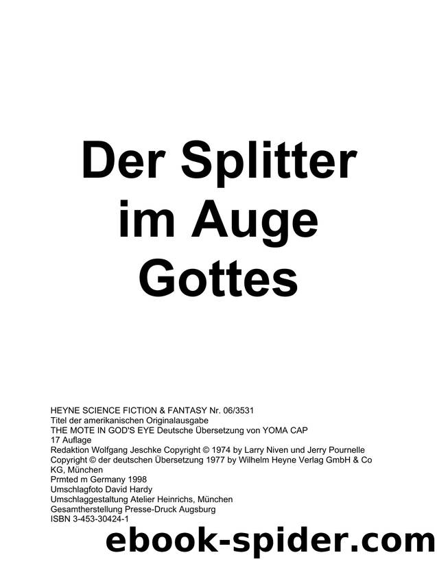 Der Splitter im Auge Gottes by Jerry Pournelle Larry Niven