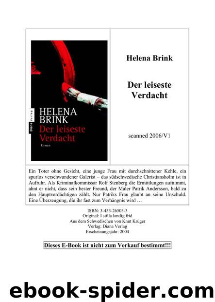 Der leiseste Verdacht by Helena Brink