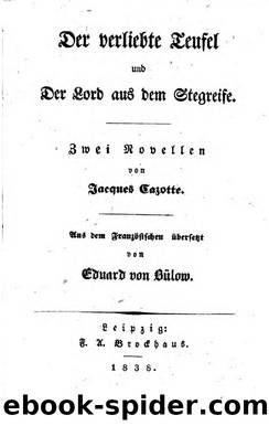 Der verliebte Teufel by Jacques Cazotte & Eduard von Bülow