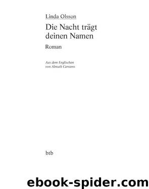 Die Nacht Trägt Deinen Namen: Roman by Linda Olsson & Almuth Carstens