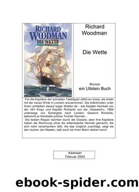 Die Wette. by Woodman Richard