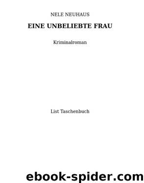 Eine unbeliebte Frau by Neuhaus Nele