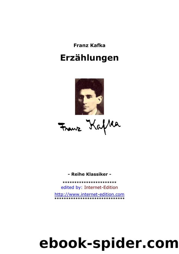 ErzÃ¤hlungen by Franz Kafka