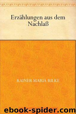 Erzaehlungen aus dem Nachlass by Rilke Rainer Maria