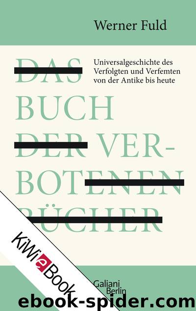 Fuld, Werner by Buch der verbotenen Bucher Das