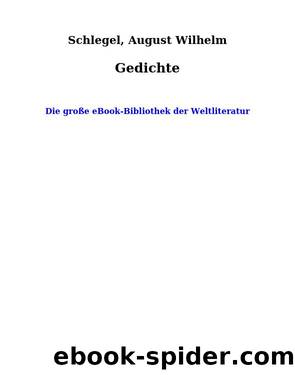 Gedichte by Schlegel August Wilhelm