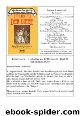 Geschichten Aus Der Diebeswelt: Der Krieg Der Diebe by Asprin Robert Lynn