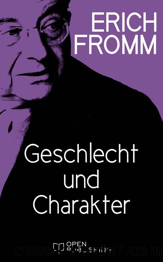 Geschlecht und Charakter by Erich Fromm