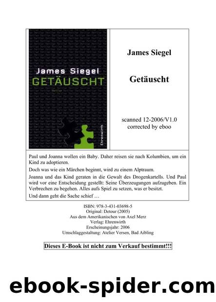 Getäuscht by Siegel james