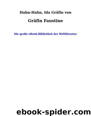 Gräfin Faustine by Hahn-Hahn Ida Gräfin von