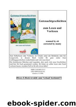 Gutenachtgeschichten zum Lesen und Vorlesen by Unknown