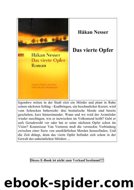 Hakan Nesser - Van Veeteren 02 by Das vierte Opfer