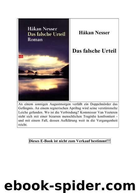 Hakan Nesser - Van Veeteren 03 by Das falsche Urteil