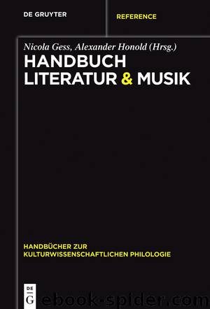 Handbuch Literatur &amp; Musik by Nicola Gess Alexander Honold