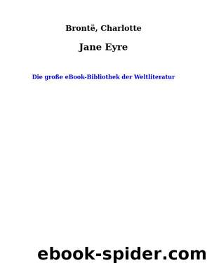 Jane Eyre by Brontë Charlotte