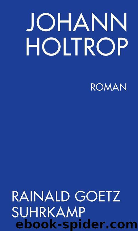 Johann Holtrop. Abriss der Gesellschaft. Roman (German Edition) by Goetz Rainald