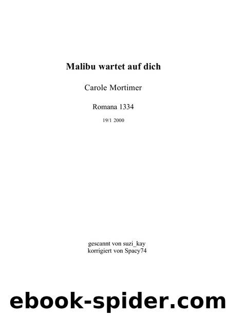 Malibu wartet auf dich by Carole Mortimer