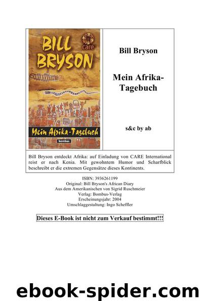 Mein Afrika-Tagebuch by Bill Bryson