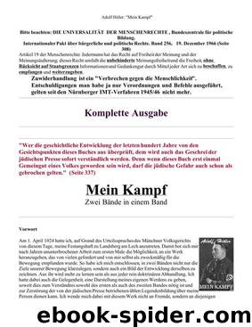 Mein Kampf by Adolf Hitler