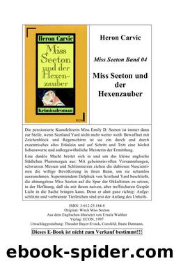 Miss Seeton Und Der Hexenzauber: Kriminalroman by Carvic Heron