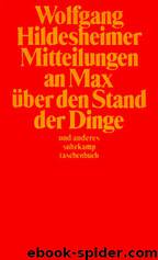 Mitteilungen an Max über den Stand der Dinge by Hildesheimer Wolfgang