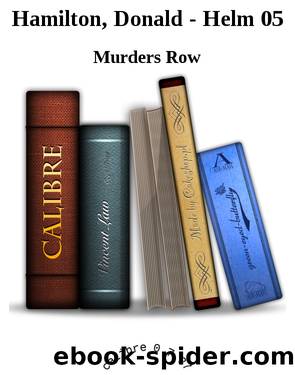 Murderers' Row by Donald Hamilton