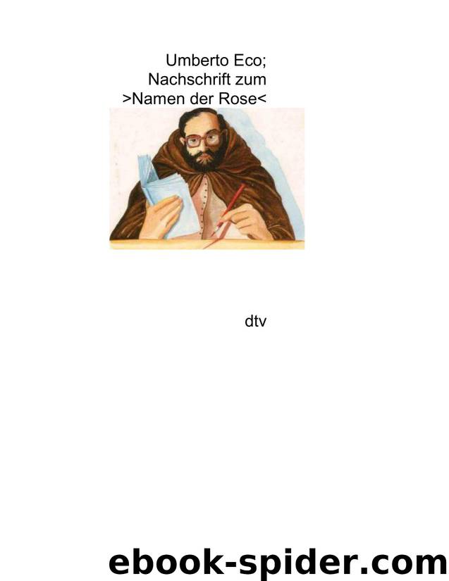 Nachschrift zum Namen der Rose by Umberto Eco