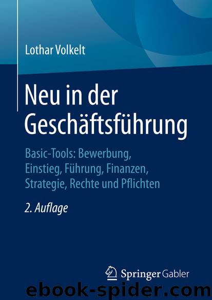 Neu in der Geschäftsführung by Lothar Volkelt