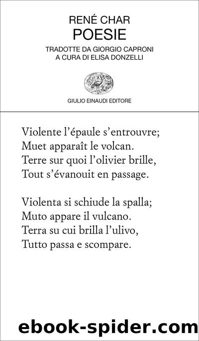 Poesie (Einaudi) by René Char