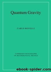 Quantum Gravity by Rovelli Carlo