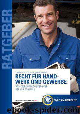 Recht für Handwerk und Gewerbe by Kronzucker Anne