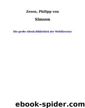 Simson by Zesen Philipp von