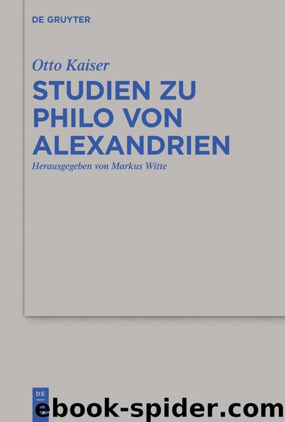 Studien zu Philo von Alexandrien by Otto Kaiser