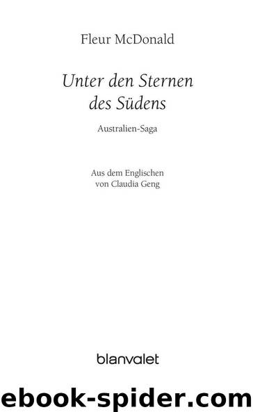 Unter den Sternen des Südens: Australien-Saga (German Edition) by McDonald Fleur