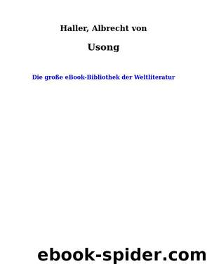 Usong by Haller Albrecht von