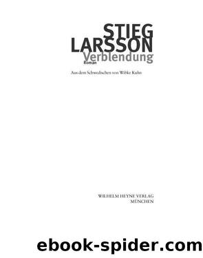 Verblendung by Stieg Larsson