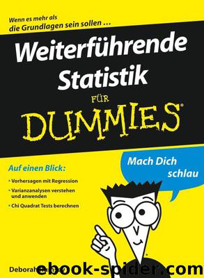 Weiterführende Statistik für Dummies by Rumsey Deborah